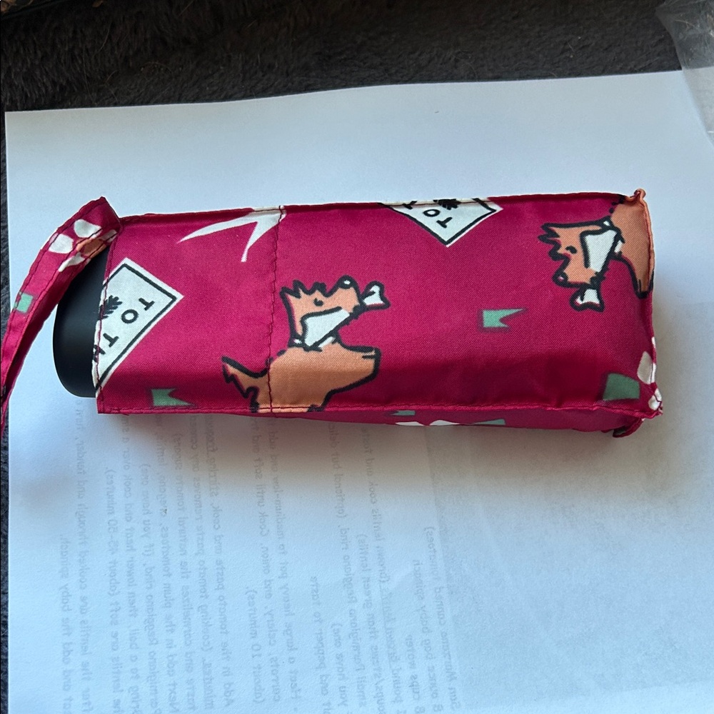 RADLEY LONDON Pink Umbrella with Dog Print